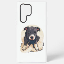 Cute Pitbull Puppy Dog Cartoon Design Samsung Galaxy Hülle
