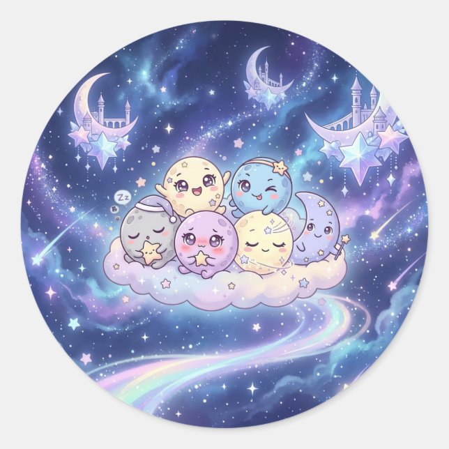 Cute Planet Freunde Sticker (Vorderseite)