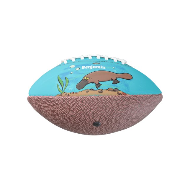Cute platypus swimming cartoon football (Gedreht 270)