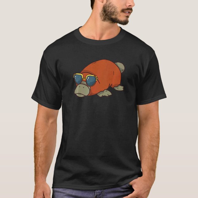 Cute Platypus With Sunglasses Outfit Love Platypus T-Shirt (Vorderseite)