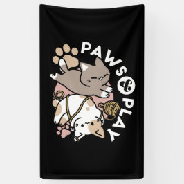 Cute Playful Cats Design – Fun Paws and Play Art Banner