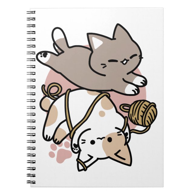 Cute Playful Cats Design – Fun Paws and Play Art Notizblock (Vorderseite)