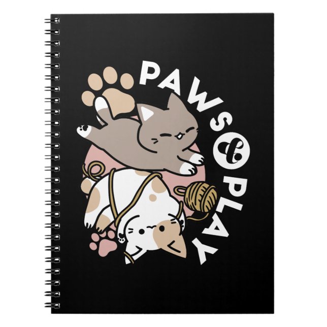Cute Playful Cats Design – Fun Paws and Play Art Notizblock (Vorderseite)