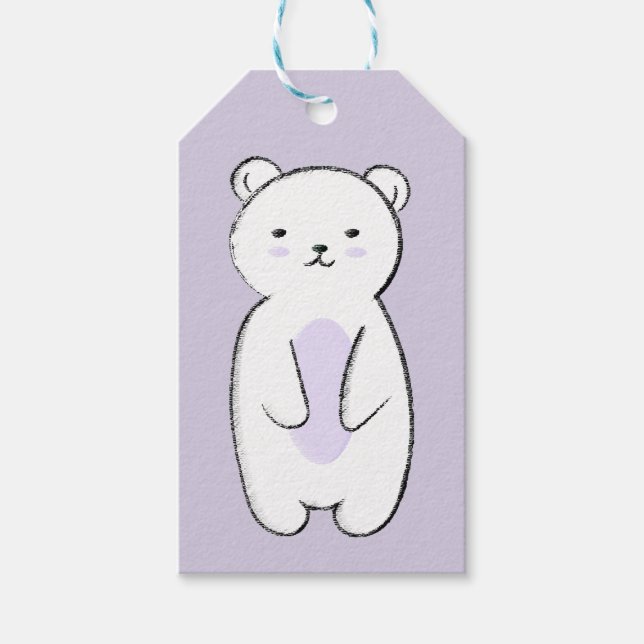 Cute Polar Bear Geschenkanhänger (Vorderseite)