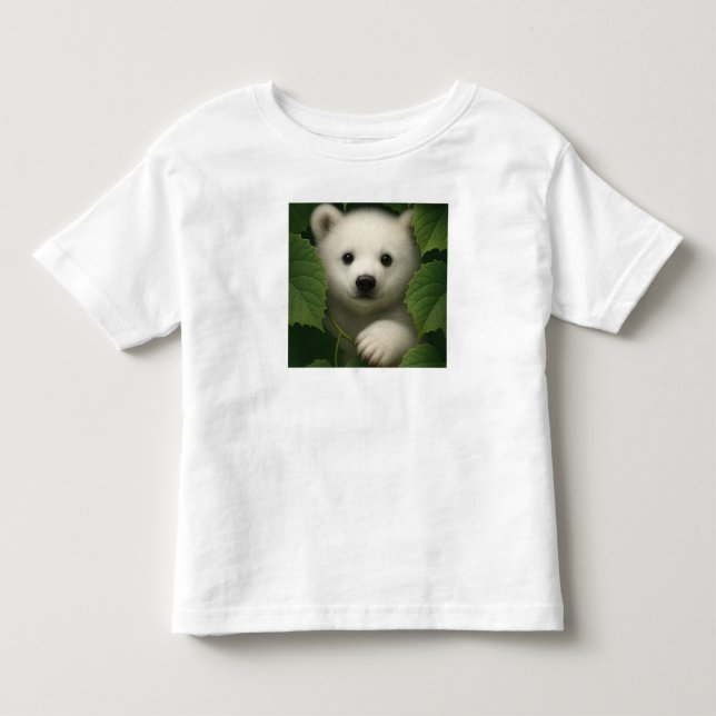 “Cute Polar Bear Kids T-Shirt – Winter Animal Tee (Vorderseite)