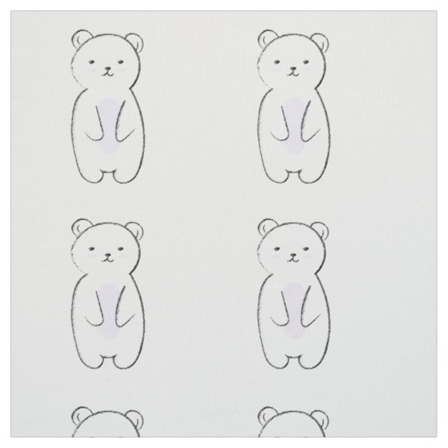 Cute Polar Bear Stoff (Muster)