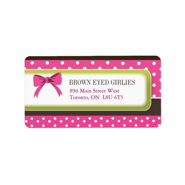 Cute Polk a Dot et Étiquettes d'expédition (Devant)