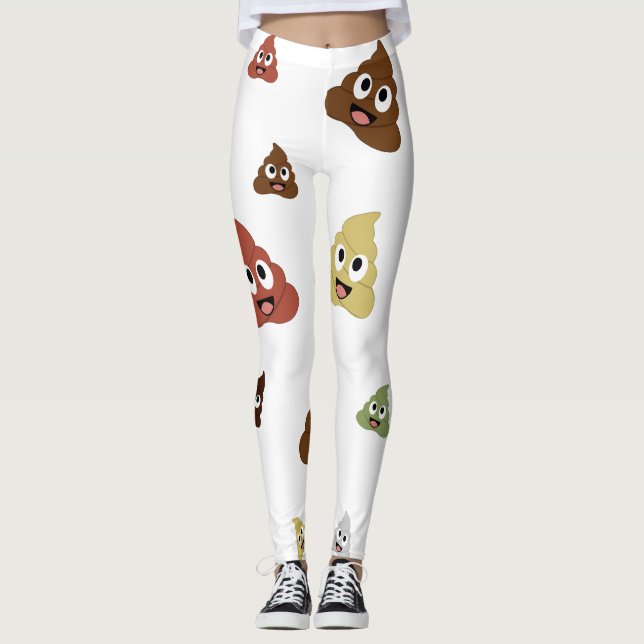 Cute Poop emoji funny gift ideas Leggings (Vorderseite)