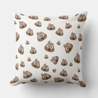Cute Poop Emoji Pattern Kissen