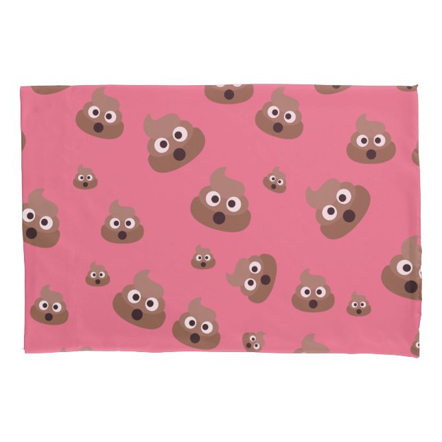 Cute Poop Emoji Pattern Kissenbezug (Vorderseite)