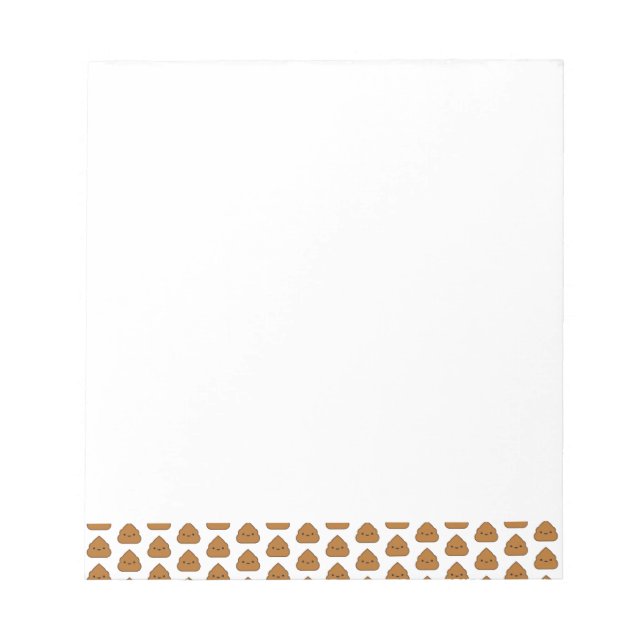 Cute Poop Pattern Notepad Notizblock (Vorderseite)