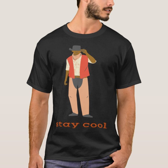 Cute Positive Messages Western Stay Cool T-Shirt (Vorderseite)