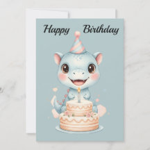 Cute Premium Watercolor Dinosaur T-Rex Baby