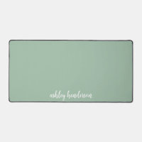 Cute Preppy Pastel Green Nom complet Monogramme