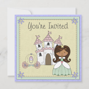 Cute Princess Fairy Tale Anniversaire Invitation