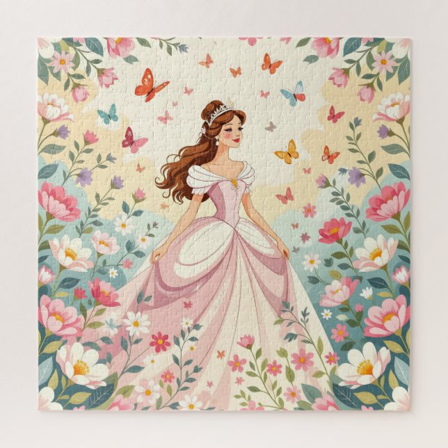 Cute princess with butterflies (Vertikal)