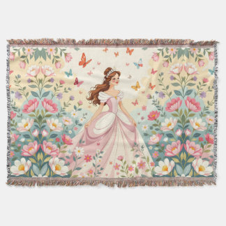 Cute princess with butterflies decke