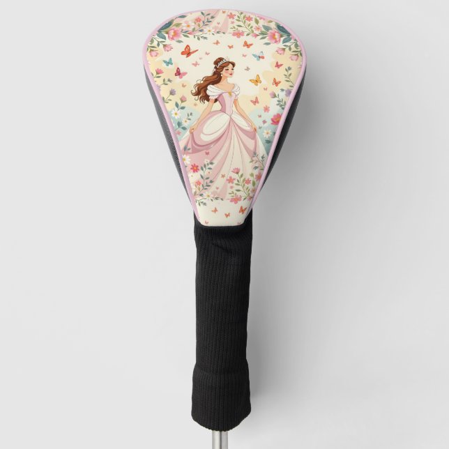 Cute princess with butterflies golf headcover (Vorderseite)