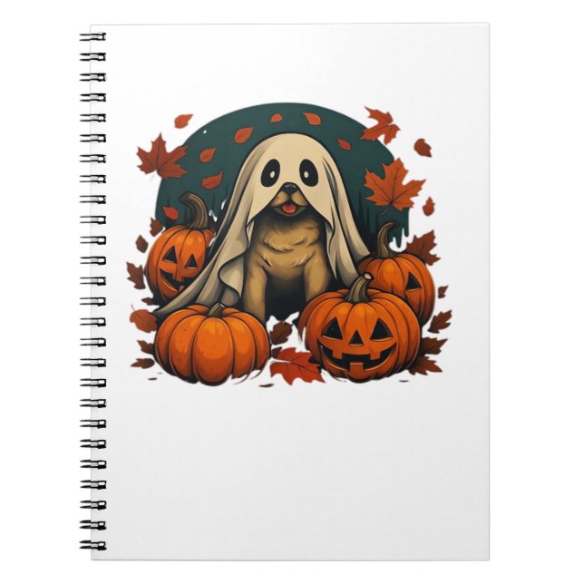 Cute Pug Dog With Pumpkins Fall Halloween Classic  Notizblock (Vorderseite)