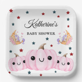 Cute Pumpkin Is On The Way | Halloween Baby Shower Pappteller