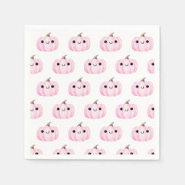 Cute Pumpkin Is On The Way | Halloween Baby Shower Serviette