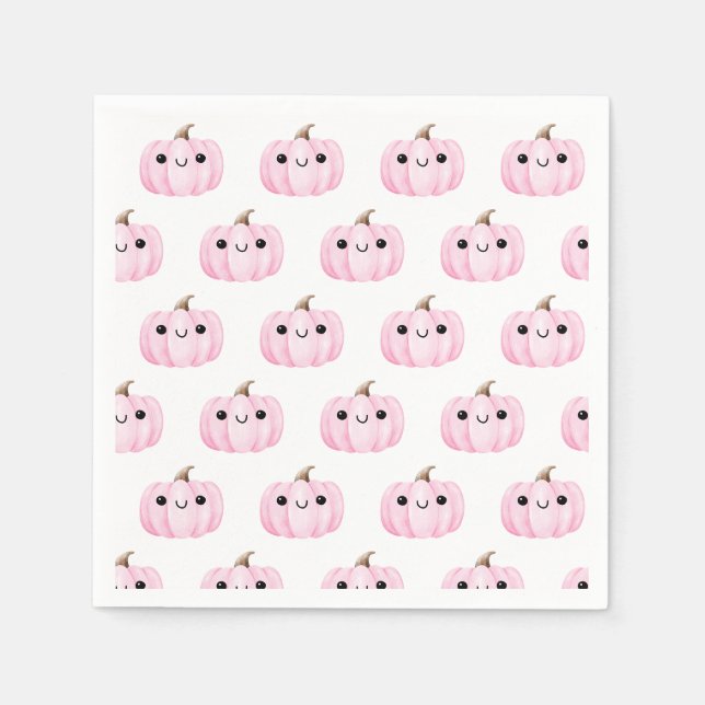 Cute Pumpkin Is On The Way | Halloween Baby Shower Serviette (Vorderseite)