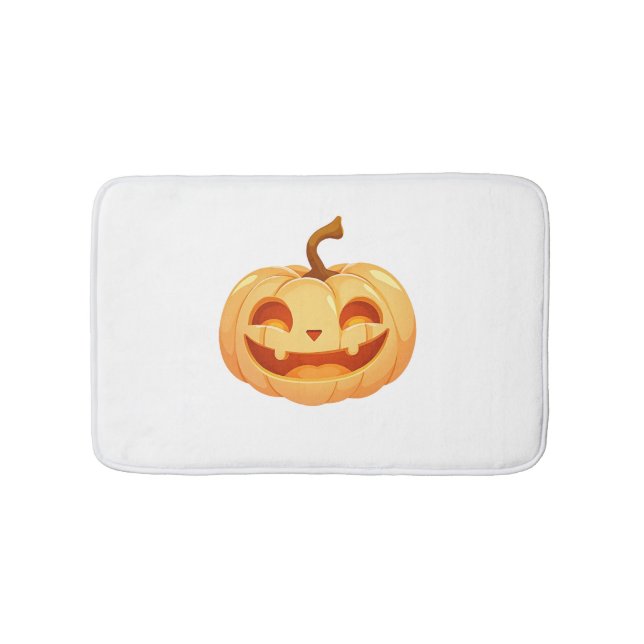 Cute Pumpkin Jack O Lantern Turtle Sea Halloween C Badematte (Vorderseite)