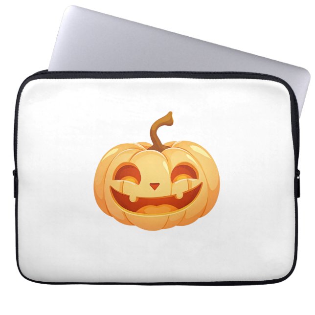 Cute Pumpkin Jack O Lantern Turtle Sea Halloween C Laptopschutzhülle (Vorderseite)