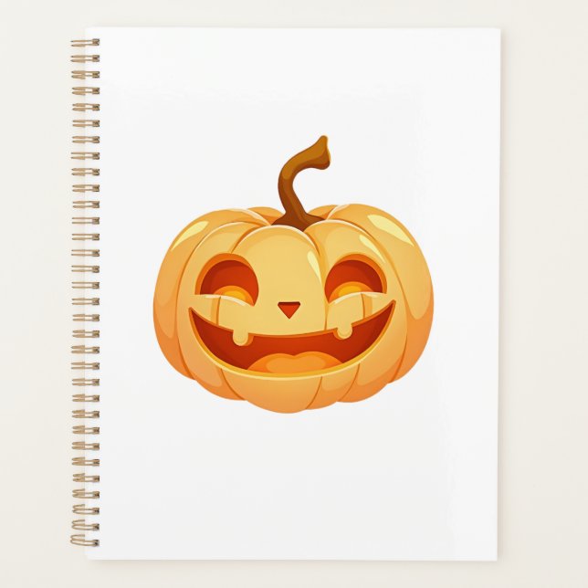 Cute Pumpkin Jack O Lantern Turtle Sea Halloween C Planer (Vorderseite)