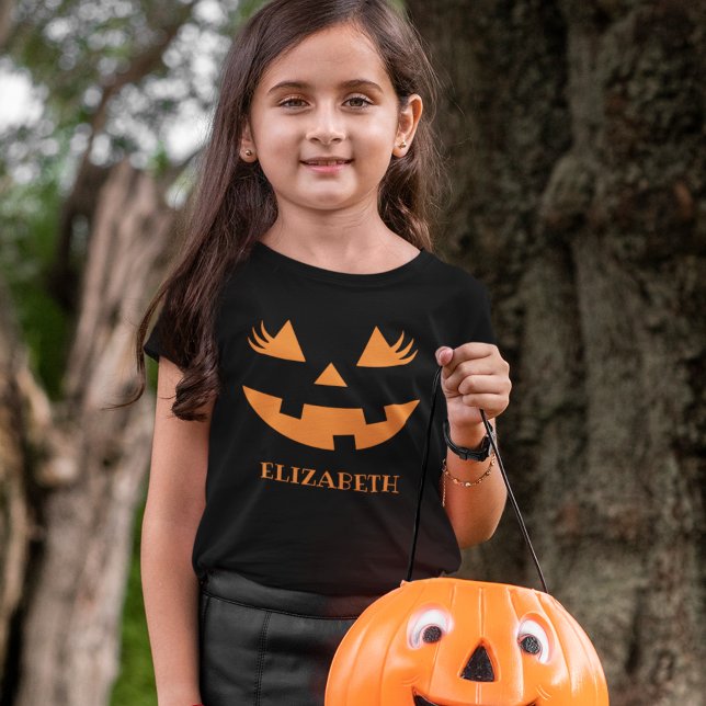 Cute Pumpkin Smile Halloween Gift T-Shirt (Von Creator hochgeladen)