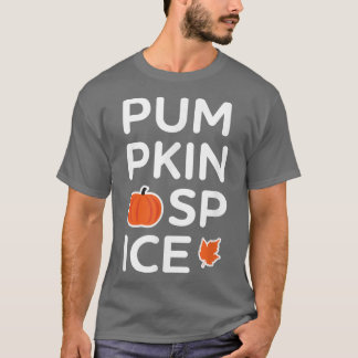 Cute Pumpkin Spice Letters Fall Drink Autumn Orang T-Shirt