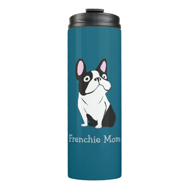 Cute Pup, medium dark blue Thermosbecher (Vorderseite)