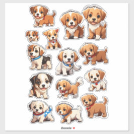 Cute Puppies Mega Sticker Bundle