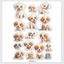Cute Puppies Mega Sticker Bundle