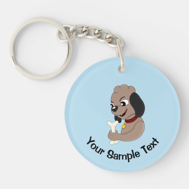 Cute puppy dog keychain (Devant)