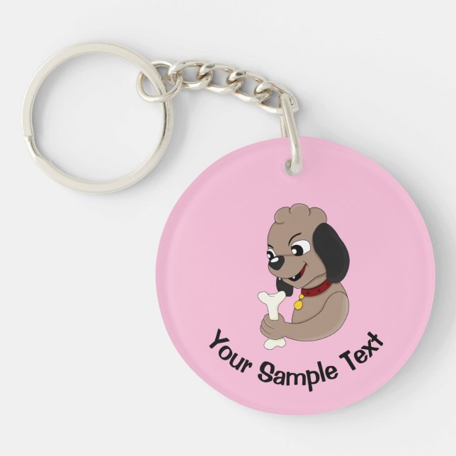 Cute puppy dog keychain (Devant)