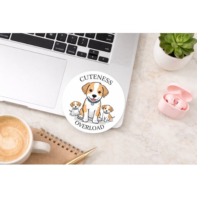 Cute Puppy Family Sticker (Von Creator hochgeladen)
