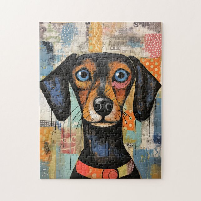 Cute Puppy Funny Dog Mixed Media Animal Pet (Vertikal)