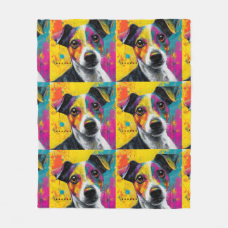 Cute Puppy Funny Dog Mixed Media Animal Pet Fleecedecke