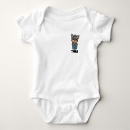 Cute Puppy in a Pocket Baby Bodysuit Strampler