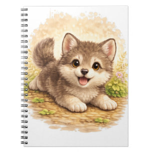 Cute Puppy Spiral Notebook Kawaii Dog Notizblock
