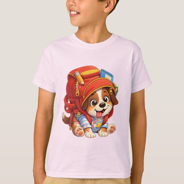 Cute Puppy Toddler Birthday T-Shirt (Vorderseite)