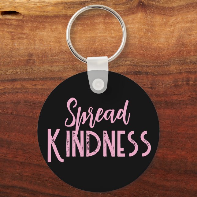 Cute Purple & Black Spread Kindness Key Chain  Schlüsselanhänger (Rückseite)