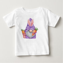 CUTE PURPLE EASTER GNOME WITH ORANGE CARROTS