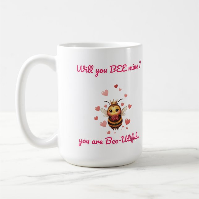 cute queen bee valentine  kaffeetasse (Links)