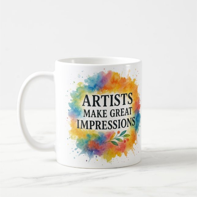 Cute quote. Artist coffee mug Kaffeetasse (Links)