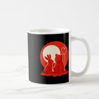 Cute Rabbit Bear Couple Valentine's Day Lovers Kaffeetasse