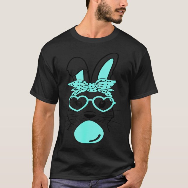 Cute Rabbit Bunny Blowing Bubble Gum Easter Day T-Shirt (Vorderseite)