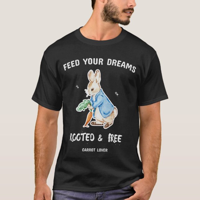 Cute Rabbit Carrot Lover T-Shirt | Feed Your Dream (Vorderseite)