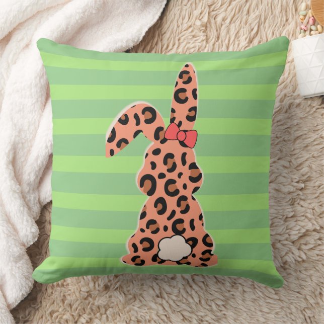 Cute Rabbit Leopard Kissen (Decke)
